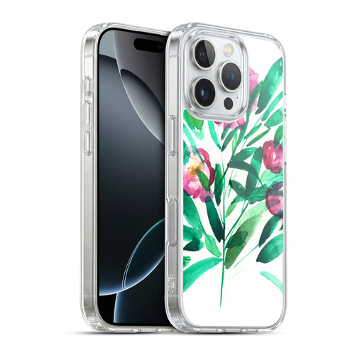 Mai Autumn Floral Blooms Peonies Soft Gel Case for Apple iPhone 16 Pro & MagSafe