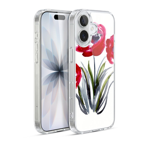 Mai Autumn Floral Blooms Red Flowers Soft Gel Case for Apple iPhone 17