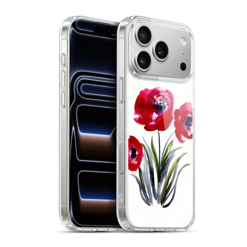 Mai Autumn Floral Blooms Red Flowers Soft Gel Case for Apple iPhone 17 Pro Max