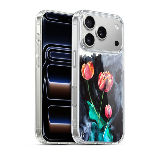 Mai Autumn Floral Blooms Tulips On Dark Soft Gel Case for Apple iPhone 17 Pro