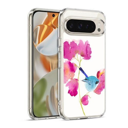 Mai Autumn Floral Blooms Blue Bird Soft Gel Case for Google Pixel 9 / Pixel 9 Pro
