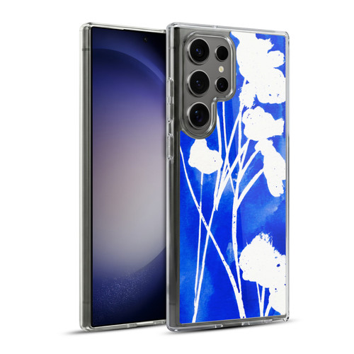 Mai Autumn Floral Blooms Cyanotype Watercolour Soft Gel Case for Samsung Galaxy S23 Ultra 5G & MagSafe