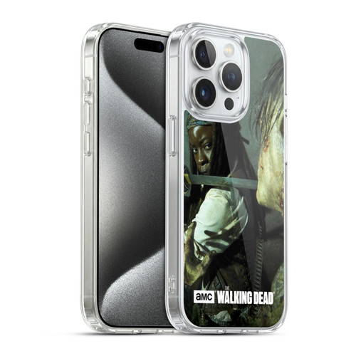 AMC The Walking Dead Filtered Characters Michonne Katana Soft Gel Case for Apple iPhone 15 Pro & MagSafe