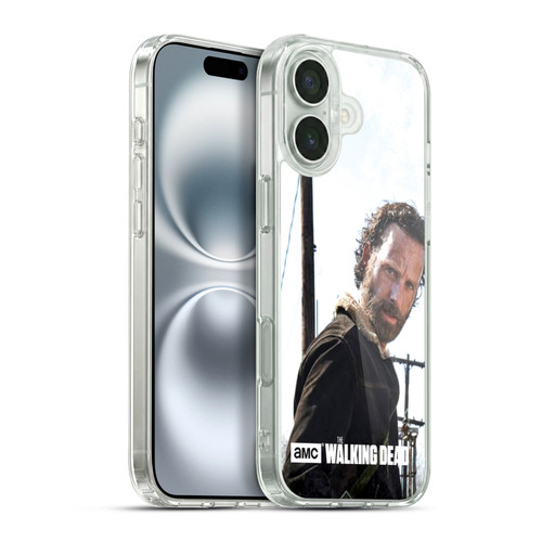 AMC The Walking Dead Filtered Characters Rick Gun Soft Gel Case for Apple iPhone 16 Plus & MagSafe
