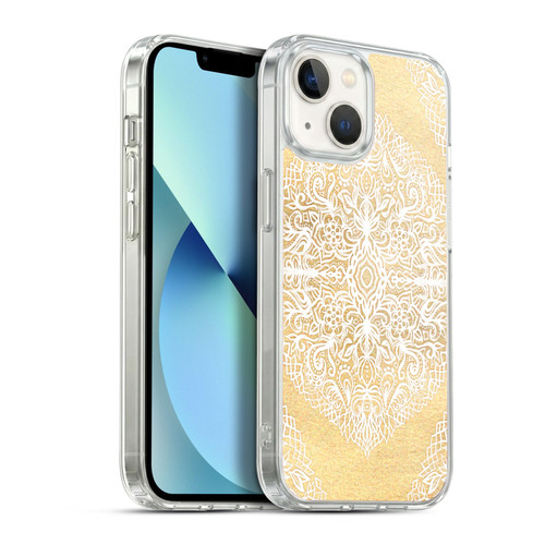 Micklyn Le Feuvre Floral Patterns White Gouache Soft Gel Case for Apple iPhone 13