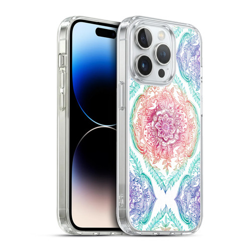 Micklyn Le Feuvre Floral Patterns Indian Ink Rainbow Version Soft Gel Case for Apple iPhone 13 Pro & MagSafe