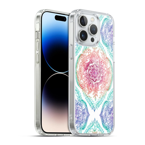Micklyn Le Feuvre Floral Patterns Indian Ink Rainbow Version Soft Gel Case for Apple iPhone 14 Pro Max & MagSafe