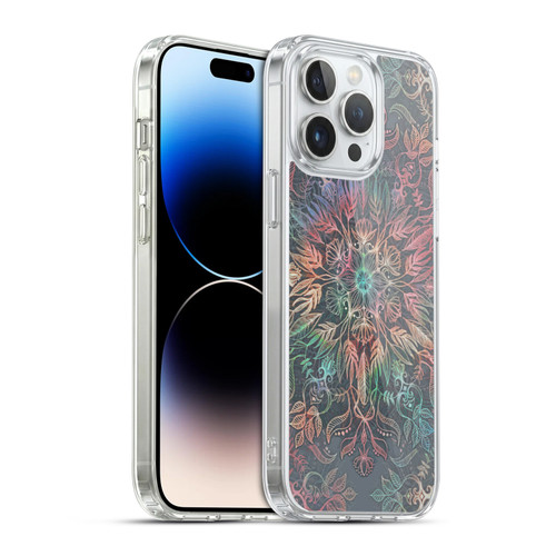 Micklyn Le Feuvre Floral Patterns Winter Sunset Mandala Soft Gel Case for Apple iPhone 14 Pro Max & MagSafe