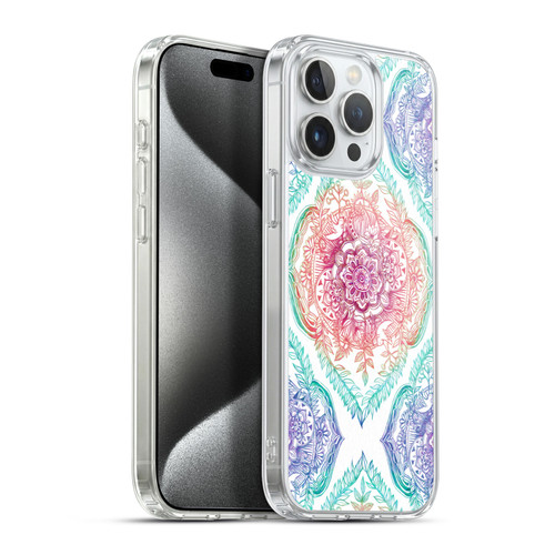 Micklyn Le Feuvre Floral Patterns Indian Ink Rainbow Version Soft Gel Case for Apple iPhone 15 Pro Max & MagSafe