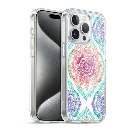 Micklyn Le Feuvre Floral Patterns Indian Ink Rainbow Version Soft Gel Case for Apple iPhone 15 Pro & MagSafe