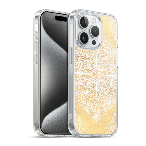 Micklyn Le Feuvre Floral Patterns White Gouache Soft Gel Case for Apple iPhone 15 Pro & MagSafe