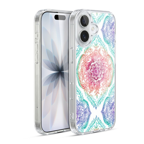 Micklyn Le Feuvre Floral Patterns Indian Ink Rainbow Version Soft Gel Case for Apple iPhone 17