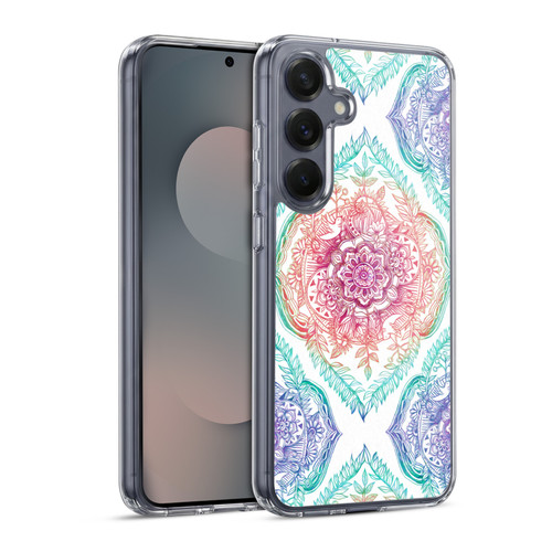 Micklyn Le Feuvre Floral Patterns Indian Ink Rainbow Version Soft Gel Case for Samsung Galaxy S25 & MagSafe