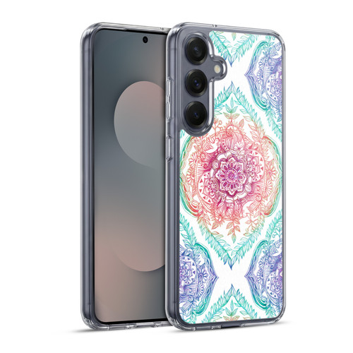 Micklyn Le Feuvre Floral Patterns Indian Ink Rainbow Version Soft Gel Case for Samsung Galaxy S25+ & MagSafe
