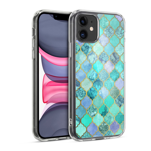 Micklyn Le Feuvre Moroccan Mint Green Soft Gel Case for Apple iPhone 11