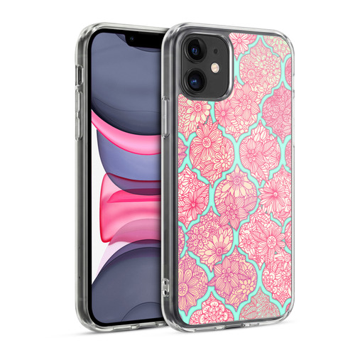 Micklyn Le Feuvre Moroccan Pink and Teal Soft Gel Case for Apple iPhone 11