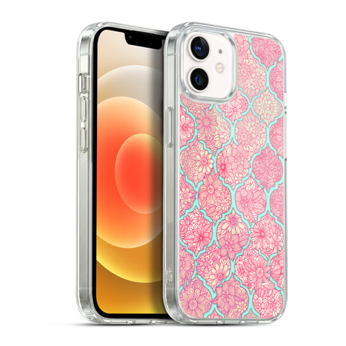 Micklyn Le Feuvre Moroccan Pink and Teal Soft Gel Case for Apple iPhone 12 / iPhone 12 Pro & MagSafe