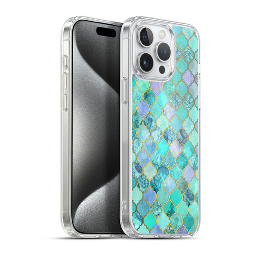 Micklyn Le Feuvre Moroccan Mint Green Soft Gel Case for Apple iPhone 15 Pro Max & MagSafe