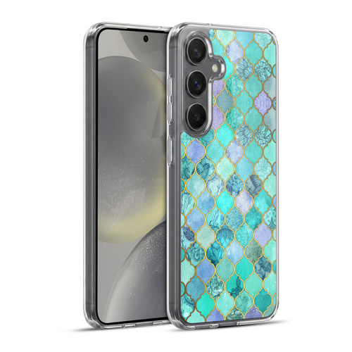 Micklyn Le Feuvre Moroccan Mint Green Soft Gel Case for Samsung Galaxy S24+ 5G & MagSafe