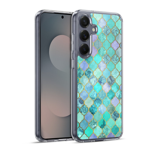 Micklyn Le Feuvre Moroccan Mint Green Soft Gel Case for Samsung Galaxy S25+ & MagSafe