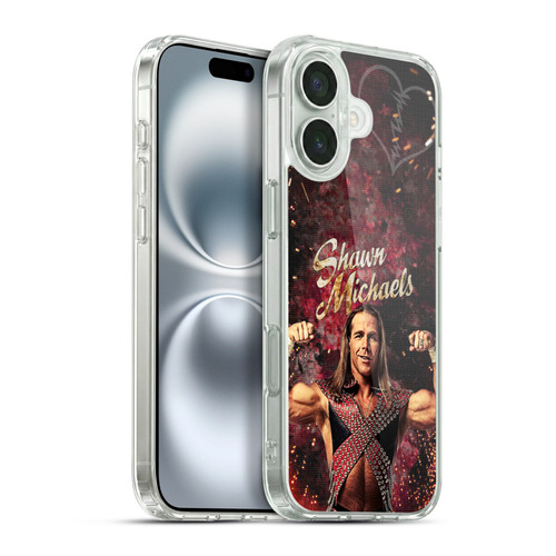 WWE Shawn Michaels LED Image Soft Gel Case for Apple iPhone 16 Plus & MagSafe