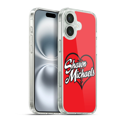 WWE Shawn Michaels Logo Soft Gel Case for Apple iPhone 16 Plus & MagSafe