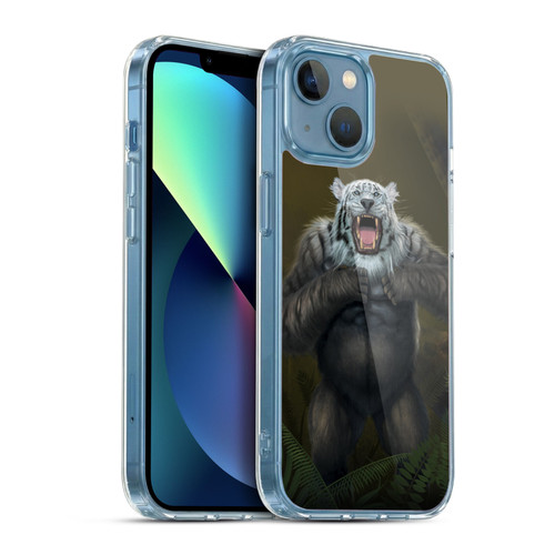 Vincent Hie Animals Tiger Gorilla Soft Gel Case for Apple iPhone 13 Mini & MagSafe