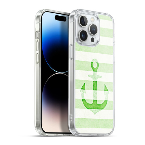 Monika Strigel Vintage Anchors Green Soft Gel Case for Apple iPhone 13 Pro Max & MagSafe