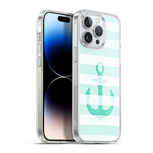 Monika Strigel Vintage Anchors Mint Soft Gel Case for Apple iPhone 13 Pro Max & MagSafe