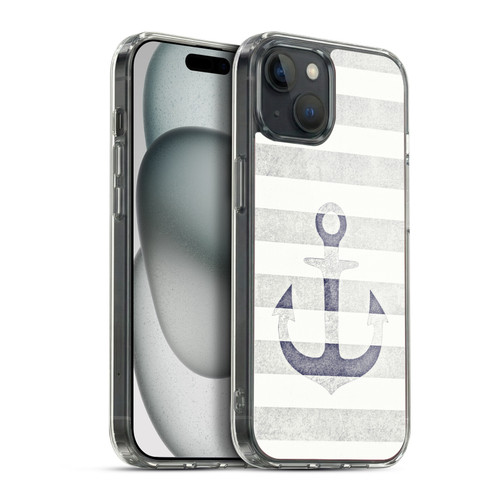 Monika Strigel Vintage Anchors White Soft Gel Case for Apple iPhone 15 Plus & MagSafe