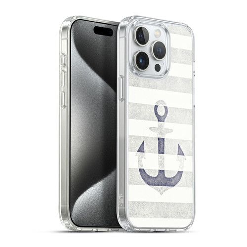 Monika Strigel Vintage Anchors White Soft Gel Case for Apple iPhone 15 Pro Max & MagSafe