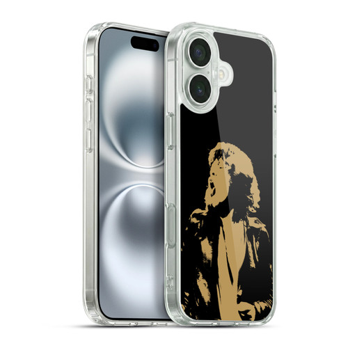 The Rolling Stones Mick Jagger Grunge Soft Gel Case for Apple iPhone 16 Plus & MagSafe