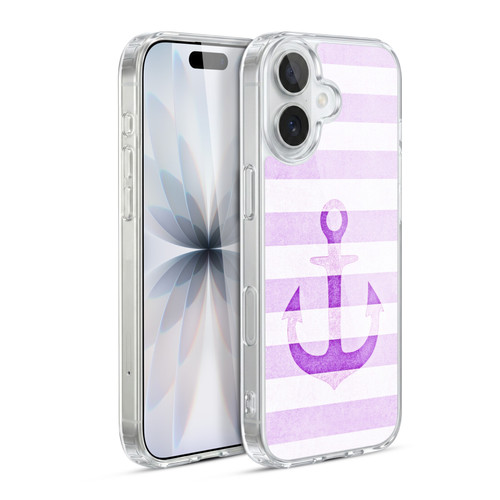 Monika Strigel Vintage Anchors Lavender Soft Gel Case for Apple iPhone 17