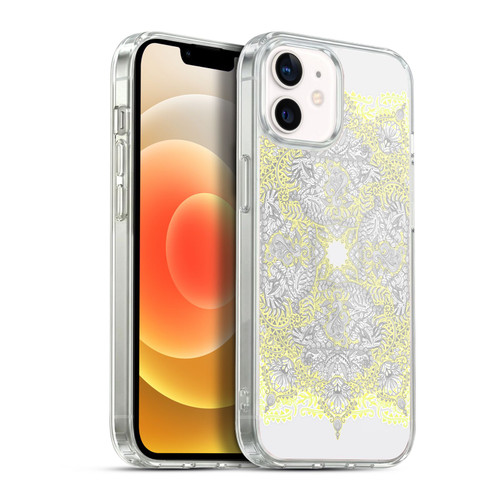 Micklyn Le Feuvre Mandala 3 Sunny Doodle In Yellow And Grey Soft Gel Case for Apple iPhone 12 / iPhone 12 Pro & MagSafe