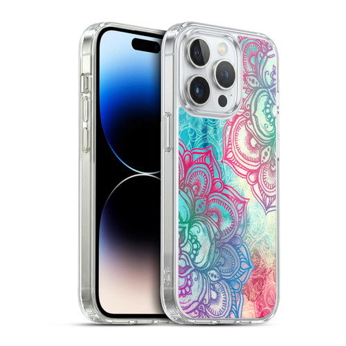 Micklyn Le Feuvre Mandala 3 Round And Round The Rainbow Soft Gel Case for Apple iPhone 13 Pro & MagSafe