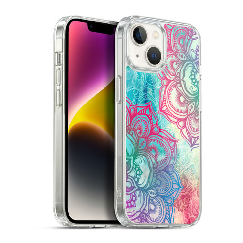 Micklyn Le Feuvre Mandala 3 Round And Round The Rainbow Soft Gel Case for Apple iPhone 14