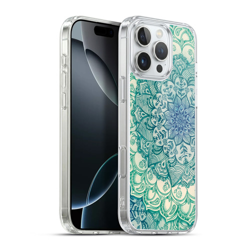 Micklyn Le Feuvre Mandala 3 Emerald Doodle Soft Gel Case for Apple iPhone 16 Pro Max & MagSafe