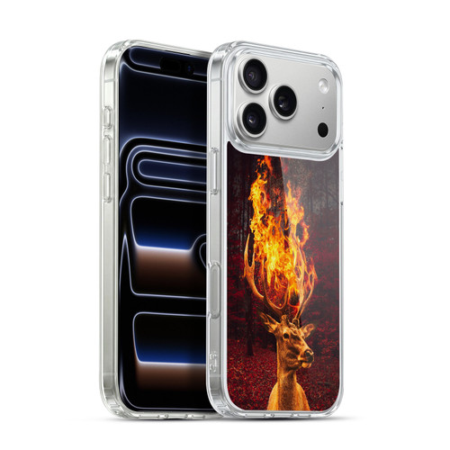 Dave Loblaw Animals Fire Deer Forest Soft Gel Case for Apple iPhone 17 Pro Max