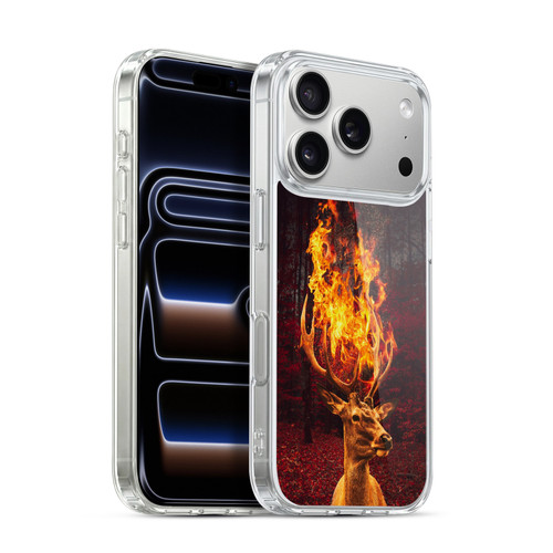 Dave Loblaw Animals Fire Deer Forest Soft Gel Case for Apple iPhone 17 Pro