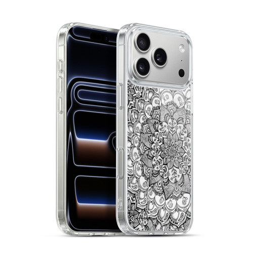 Micklyn Le Feuvre Mandala 3 Shades Of Grey Soft Gel Case for Apple iPhone 17 Pro Max
