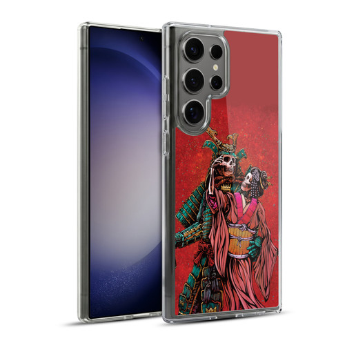 David Lozeau Colourful Art Samurai And Geisha Soft Gel Case for Samsung Galaxy S23 Ultra 5G & MagSafe