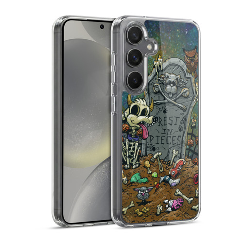 David Lozeau Colourful Art Halloween Dog Soft Gel Case for Samsung Galaxy S24 5G & MagSafe