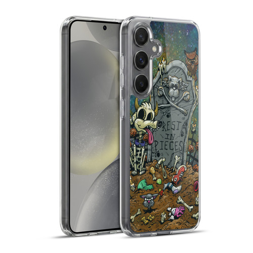 David Lozeau Colourful Art Halloween Dog Soft Gel Case for Samsung Galaxy S24+ 5G & MagSafe