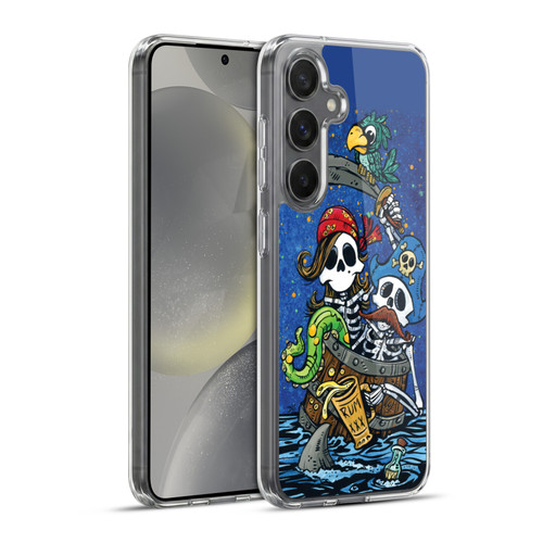 David Lozeau Colourful Art Pirate Couple Soft Gel Case for Samsung Galaxy S24+ 5G & MagSafe