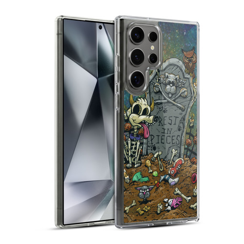 David Lozeau Colourful Art Halloween Dog Soft Gel Case for Samsung Galaxy S24 Ultra 5G & MagSafe