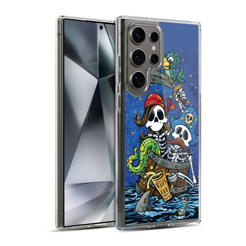 David Lozeau Colourful Art Pirate Couple Soft Gel Case for Samsung Galaxy S24 Ultra 5G & MagSafe
