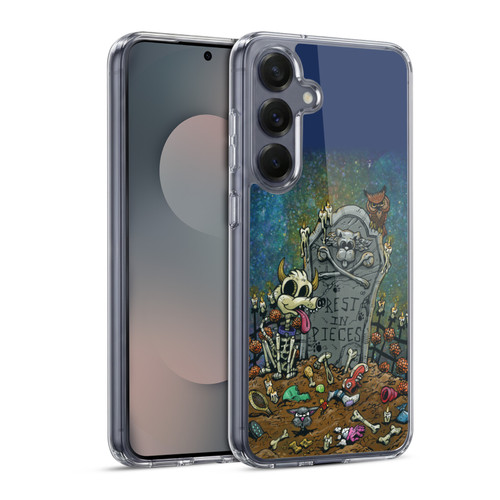 David Lozeau Colourful Art Halloween Dog Soft Gel Case for Samsung Galaxy S25 & MagSafe