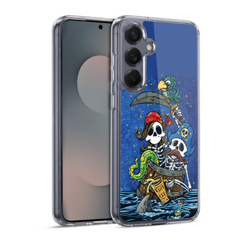 David Lozeau Colourful Art Pirate Couple Soft Gel Case for Samsung Galaxy S25 & MagSafe