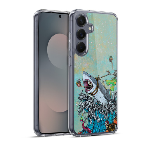 David Lozeau Colourful Art Surfing Soft Gel Case for Samsung Galaxy S25+ & MagSafe