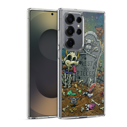 David Lozeau Colourful Art Halloween Dog Soft Gel Case for Samsung Galaxy S25 Ultra & MagSafe